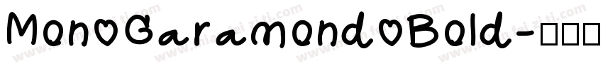 Mon Garamond Bold字体转换